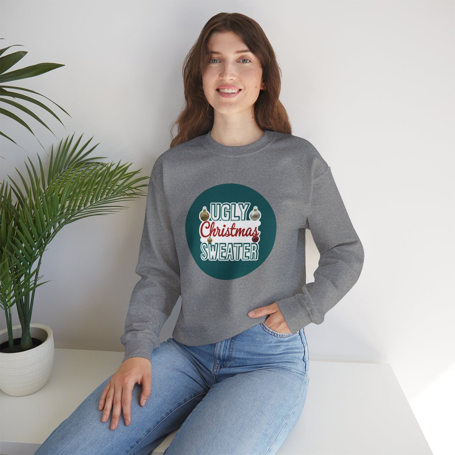 Ugly Christmas Sweater Logo Style - Christmas Sweatshirt | Holiday | Roly Poly Print