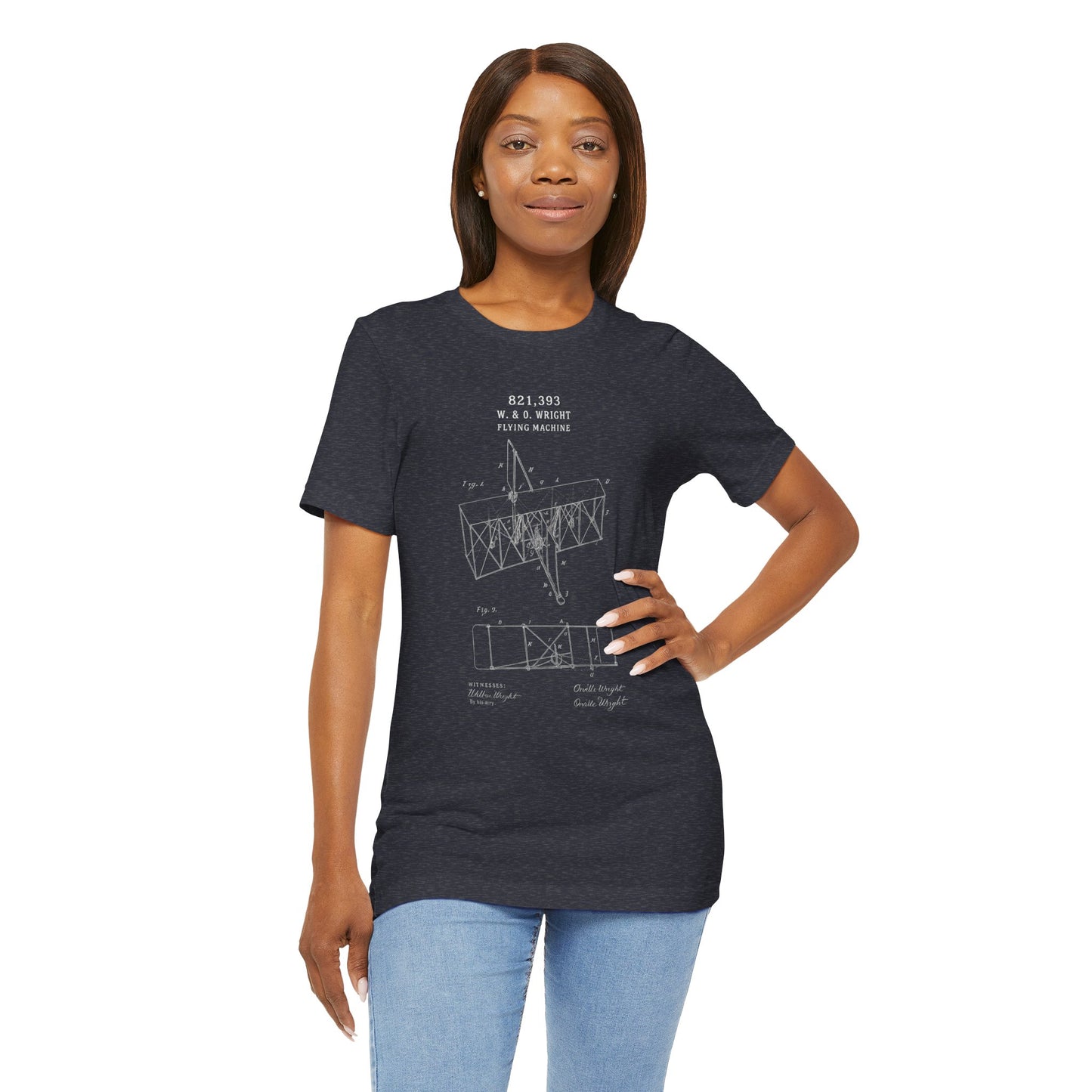 Wright Flyer Sketch - T-Shirt | STEM | Roly Poly Print