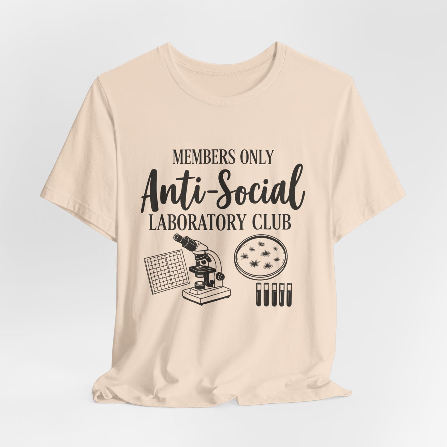 Anti-Social Laboratory Club  - Light Color Material T-Shirt | STEM | Roly Poly Print