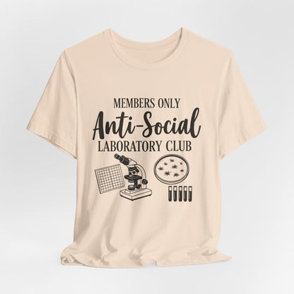 Anti-Social Laboratory Club  - Light Color Material T-Shirt | STEM | Roly Poly Print