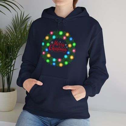 Merry Christmas Wreath - Christmas Hoodie | Holiday | Roly Poly Print