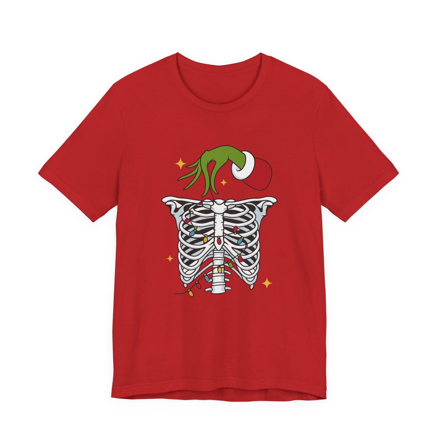 Grinch Holding Your Skeleton Ornaments - Christmas T-Shirt | Holiday | Roly Poly Print