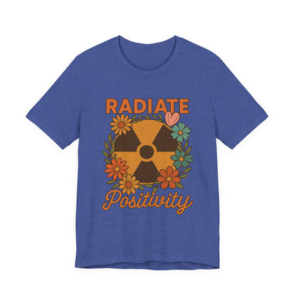 Radiate Positivity Radiation Symbol with Daisies - T-Shirt | Nurses and Healthcare | Roly Poly Print