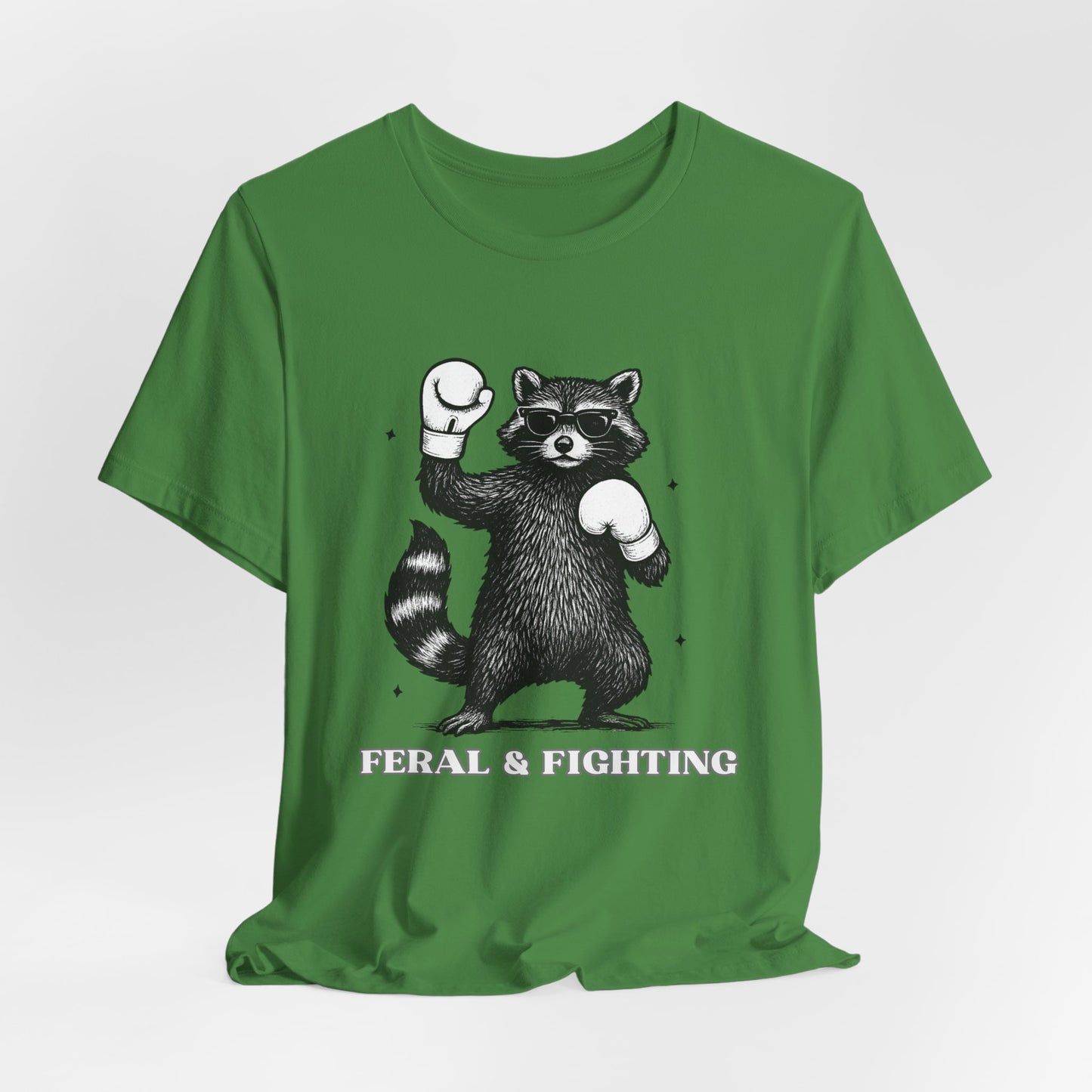 Feral and Fighting Boxing Raccoon - T-Shirt | Funny & Sarcastic | Roly Poly Print