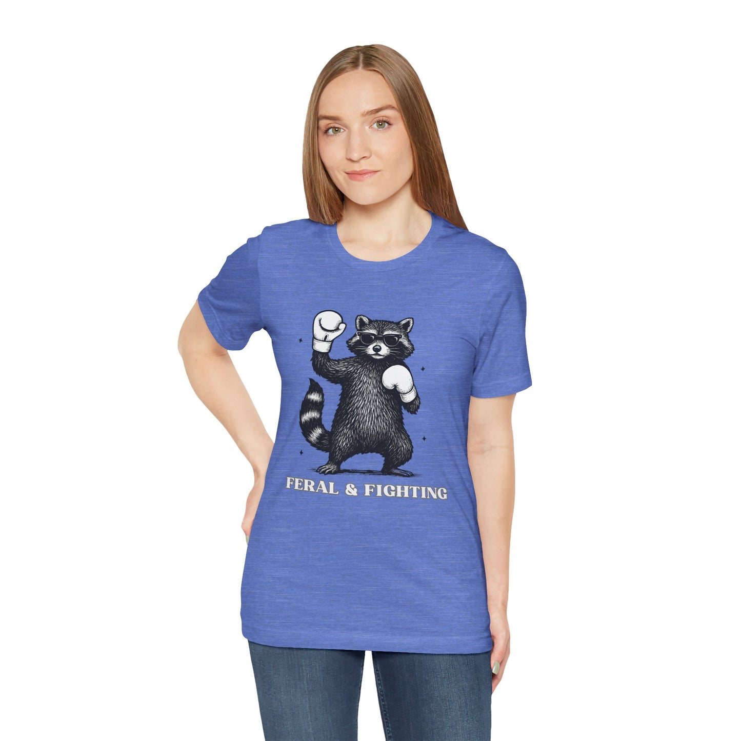Feral and Fighting Boxing Raccoon - T-Shirt | Funny & Sarcastic | Roly Poly Print