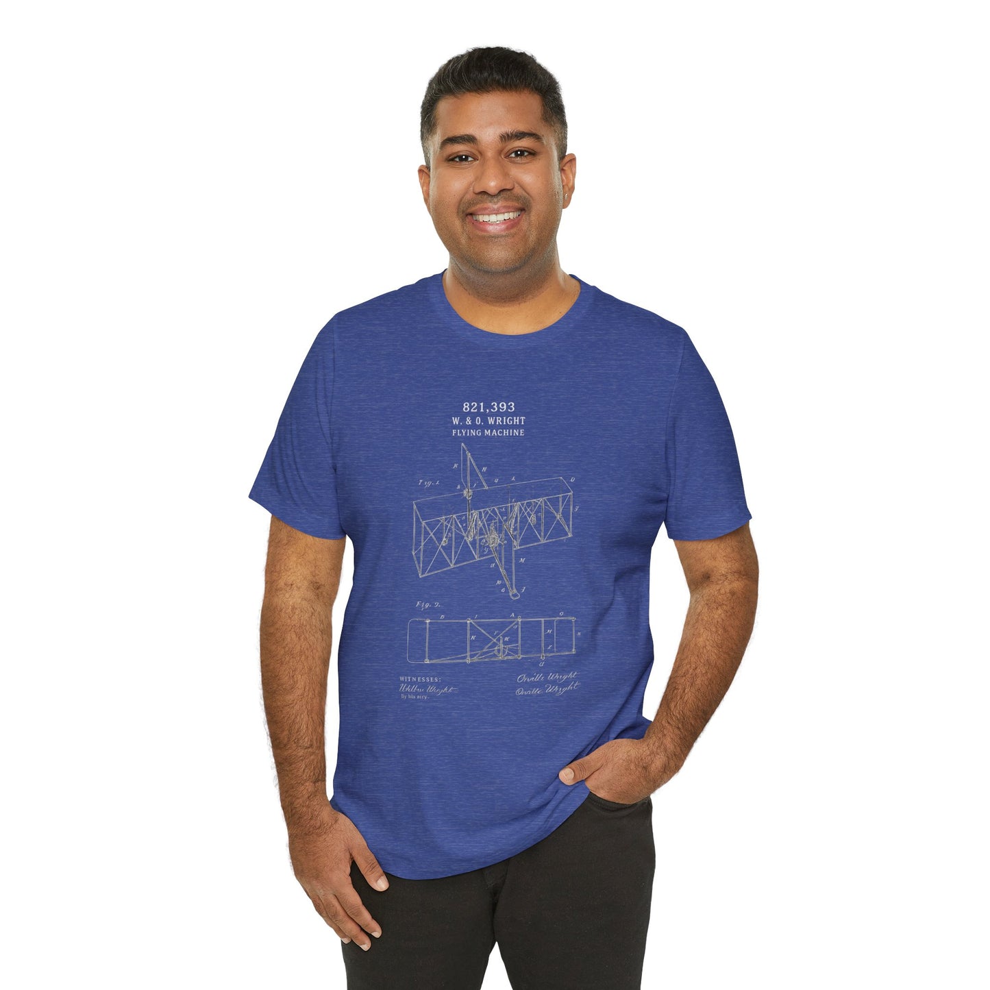Wright Flyer Sketch - T-Shirt | STEM | Roly Poly Print