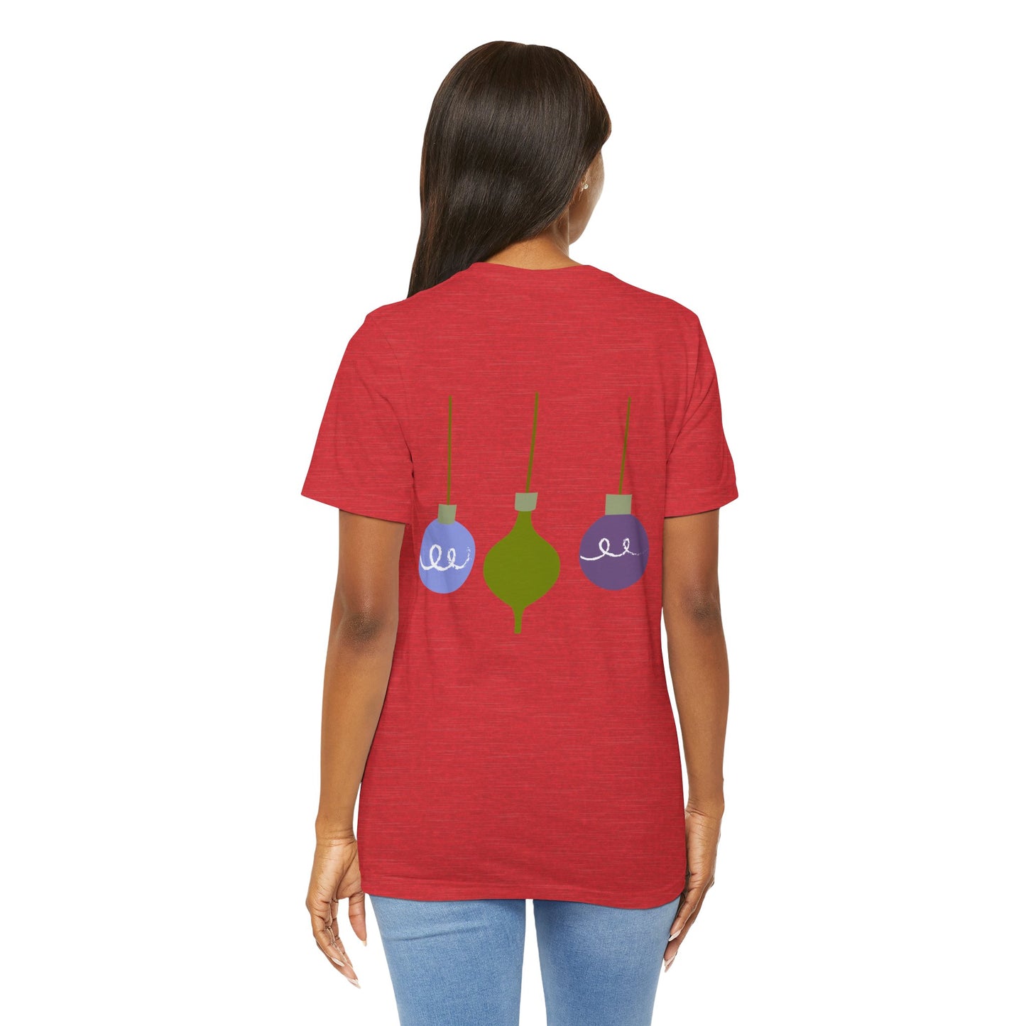 Ugly Christmas Sweater Text on Red- Christmas T-Shirt | Holiday | Roly Poly Print