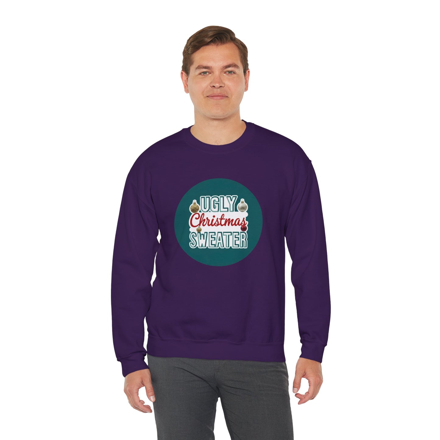 Ugly Christmas Sweater Logo Style - Christmas Sweatshirt | Holiday | Roly Poly Print
