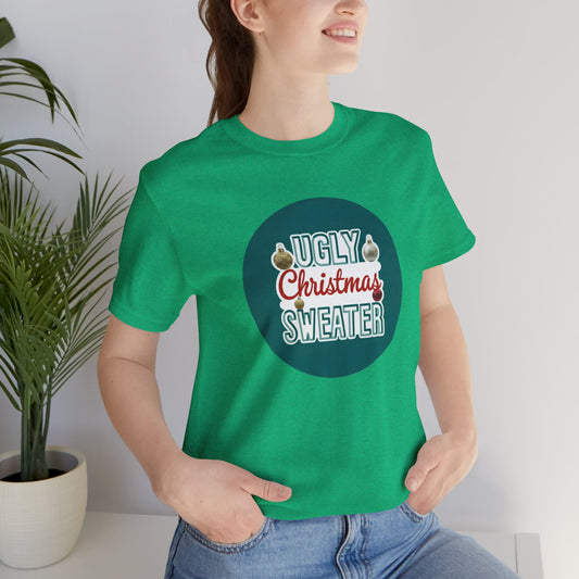 Ugly Christmas Sweater Logo Style - Christmas T-Shirt | Holiday | Roly Poly Print