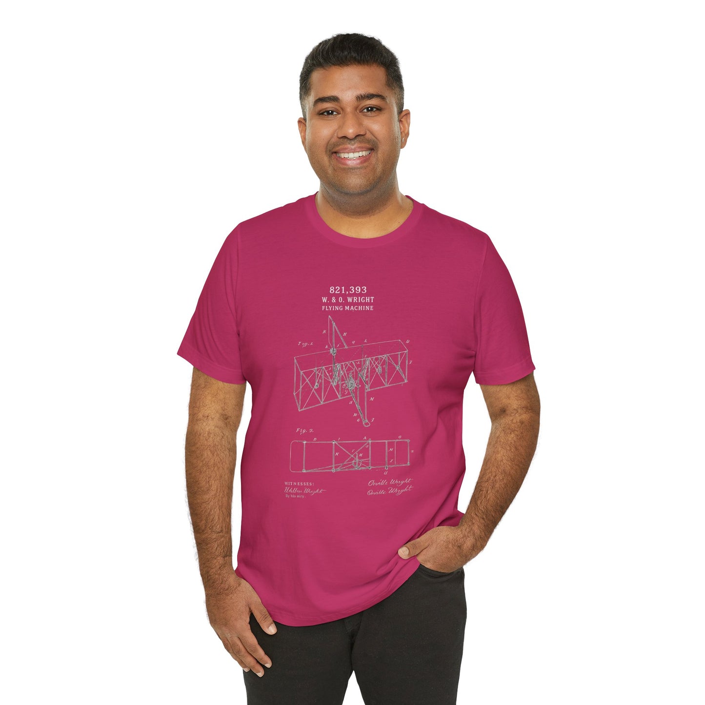 Wright Flyer Sketch - T-Shirt | STEM | Roly Poly Print