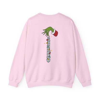 Grinch Holding Your Skeleton Ornaments - Christmas Sweatshirt | Holiday | Roly Poly Print