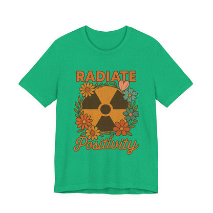 Radiate Positivity Radiation Symbol with Daisies - T-Shirt | Nurses and Healthcare | Roly Poly Print