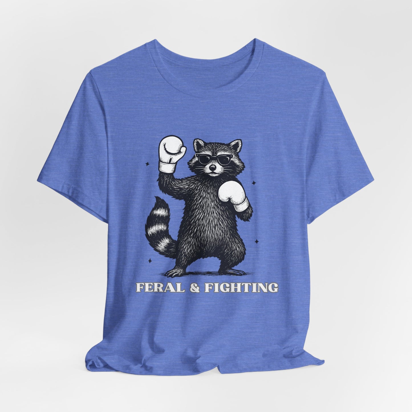 Feral and Fighting Boxing Raccoon - T-Shirt | Funny & Sarcastic | Roly Poly Print