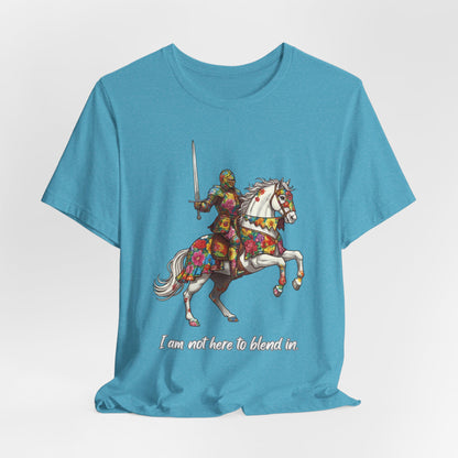 Colorful Floral Knight on Horse - T-Shirt | Pets and Animals | Roly Poly Print