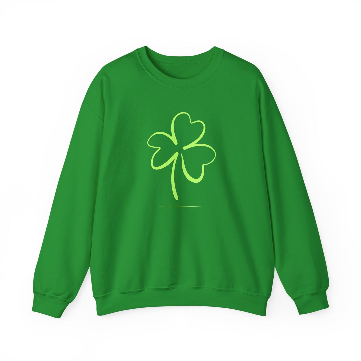 Minimalist Hand-Sketched Shamrock Outline - Sweatshirt | Holiday Spotlight | Roly Poly Print