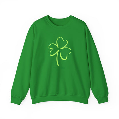 Minimalist Hand-Sketched Shamrock Outline - Sweatshirt | Holiday Spotlight | Roly Poly Print