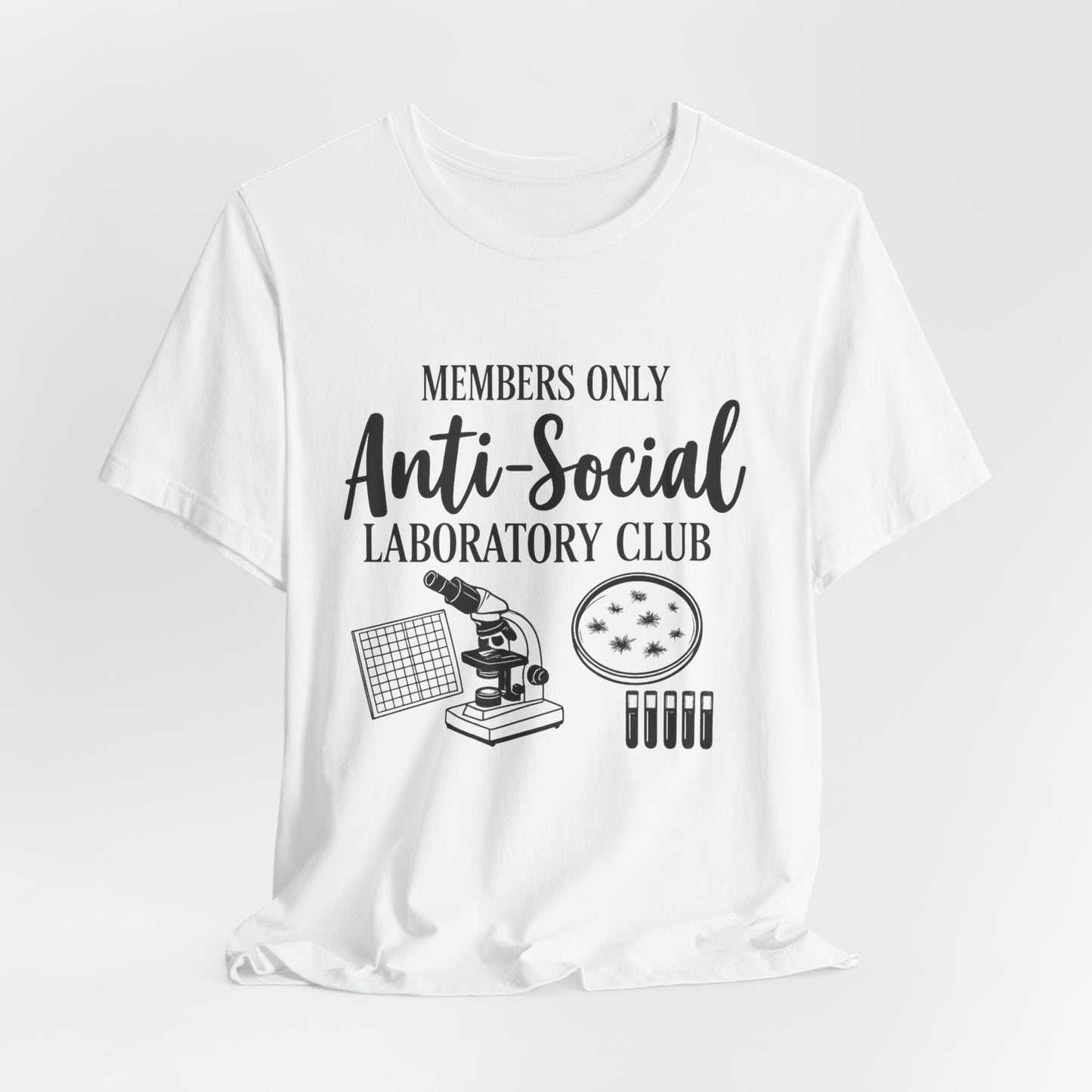 Anti-Social Laboratory Club  - Light Color Material T-Shirt | STEM | Roly Poly Print