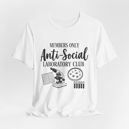 Anti-Social Laboratory Club  - Light Color Material T-Shirt | STEM | Roly Poly Print