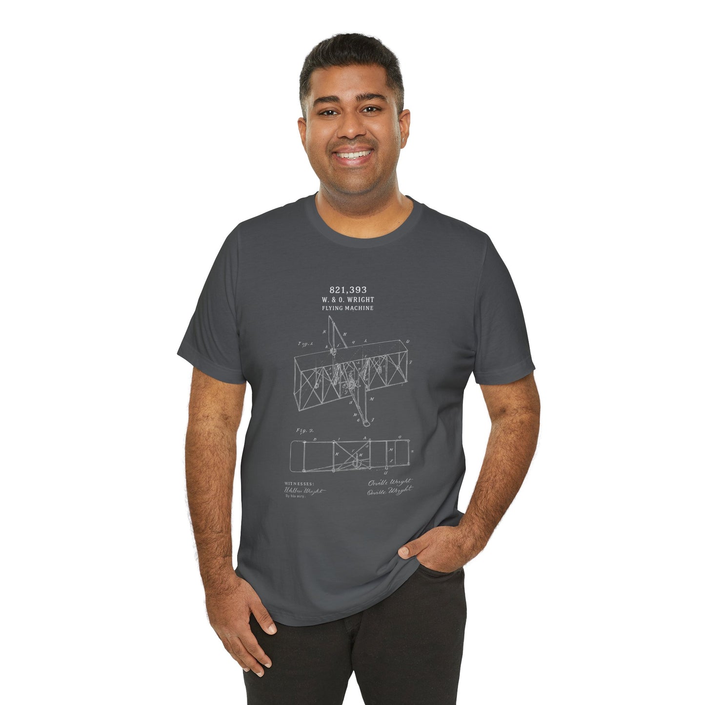 Wright Flyer Sketch - T-Shirt | STEM | Roly Poly Print