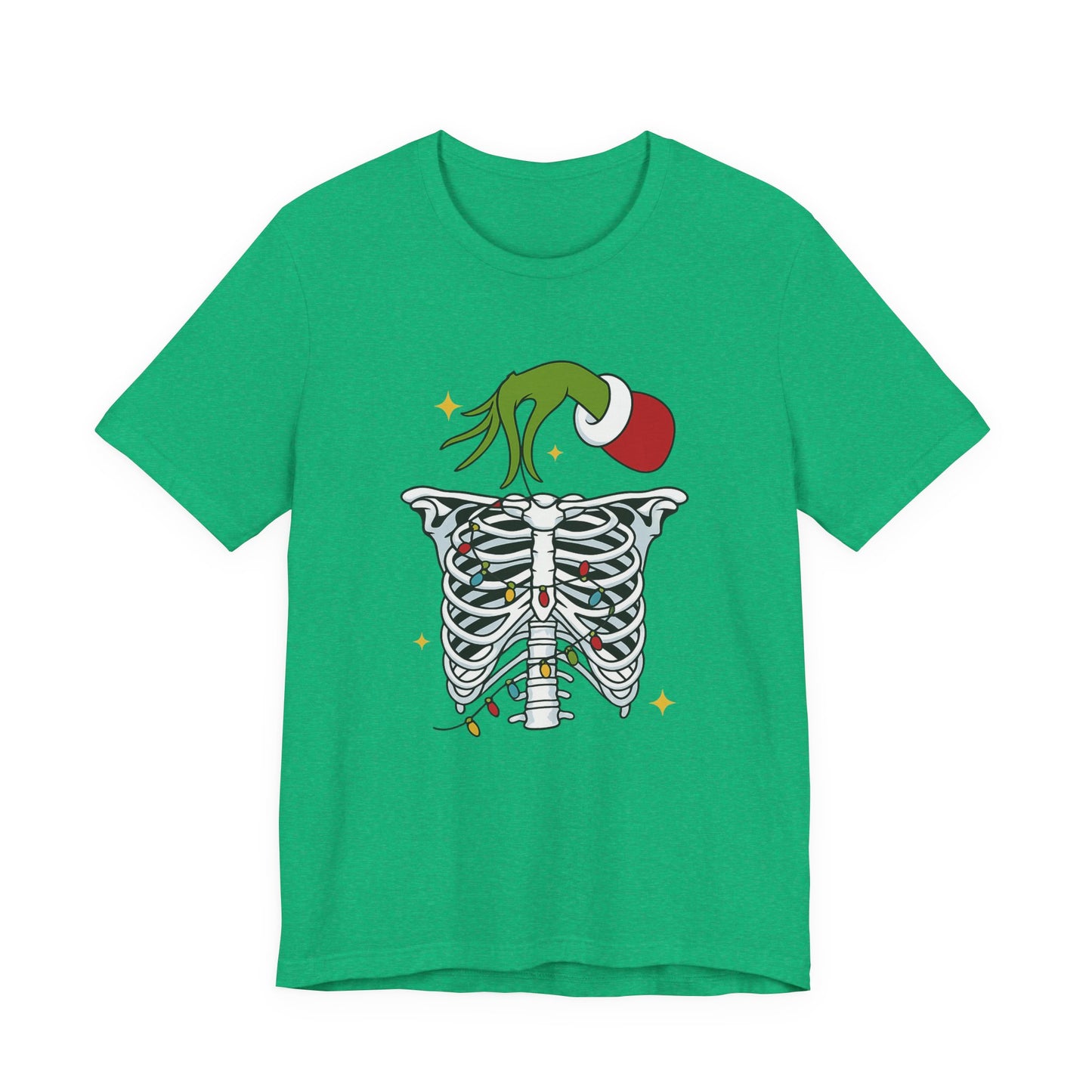 Grinch Holding Your Skeleton Ornaments - Christmas T-Shirt | Holiday | Roly Poly Print