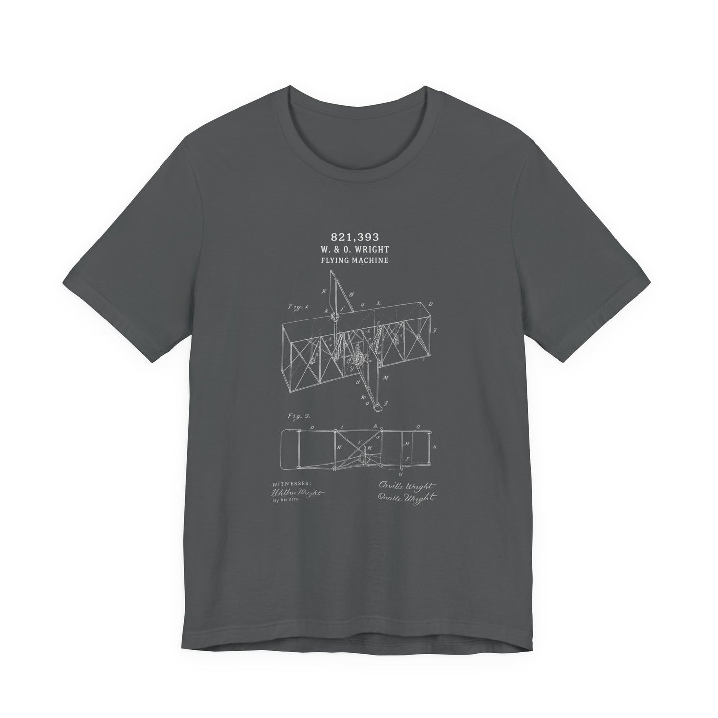Wright Flyer Sketch - T-Shirt | STEM | Roly Poly Print