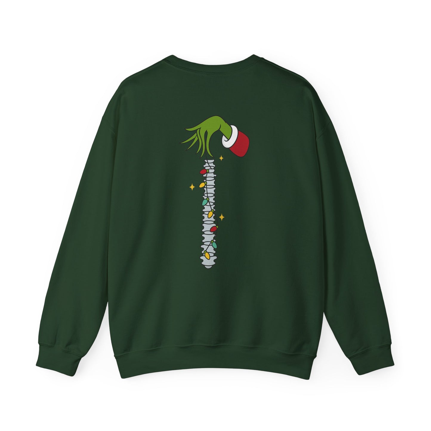 Grinch Holding Your Skeleton Ornaments - Christmas Sweatshirt | Holiday | Roly Poly Print