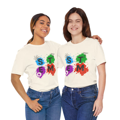 STEM Paintball Splatters - Teacher T-Shirt | STEM | Roly Poly Print