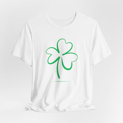 Minimalist Hand-Sketched Shamrock Outline - T-Shirt | Holiday Spotlight | Roly Poly Print