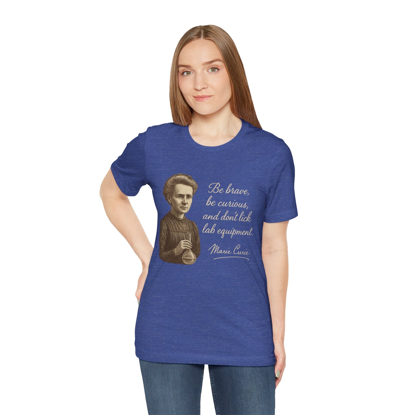 Don't Lick the Lab Equipment Madam Curie - Quote T-Shirt | Nursing and Healthcare | Roly Poly Print