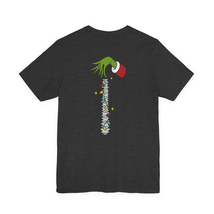 Grinch Holding Your Skeleton Ornaments - Christmas T-Shirt | Holiday | Roly Poly Print