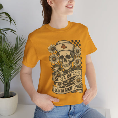 Sorta Ratched Sorta Nightingale with Daisies - T-Shirt | Nurses and Healthcare | Roly Poly Print