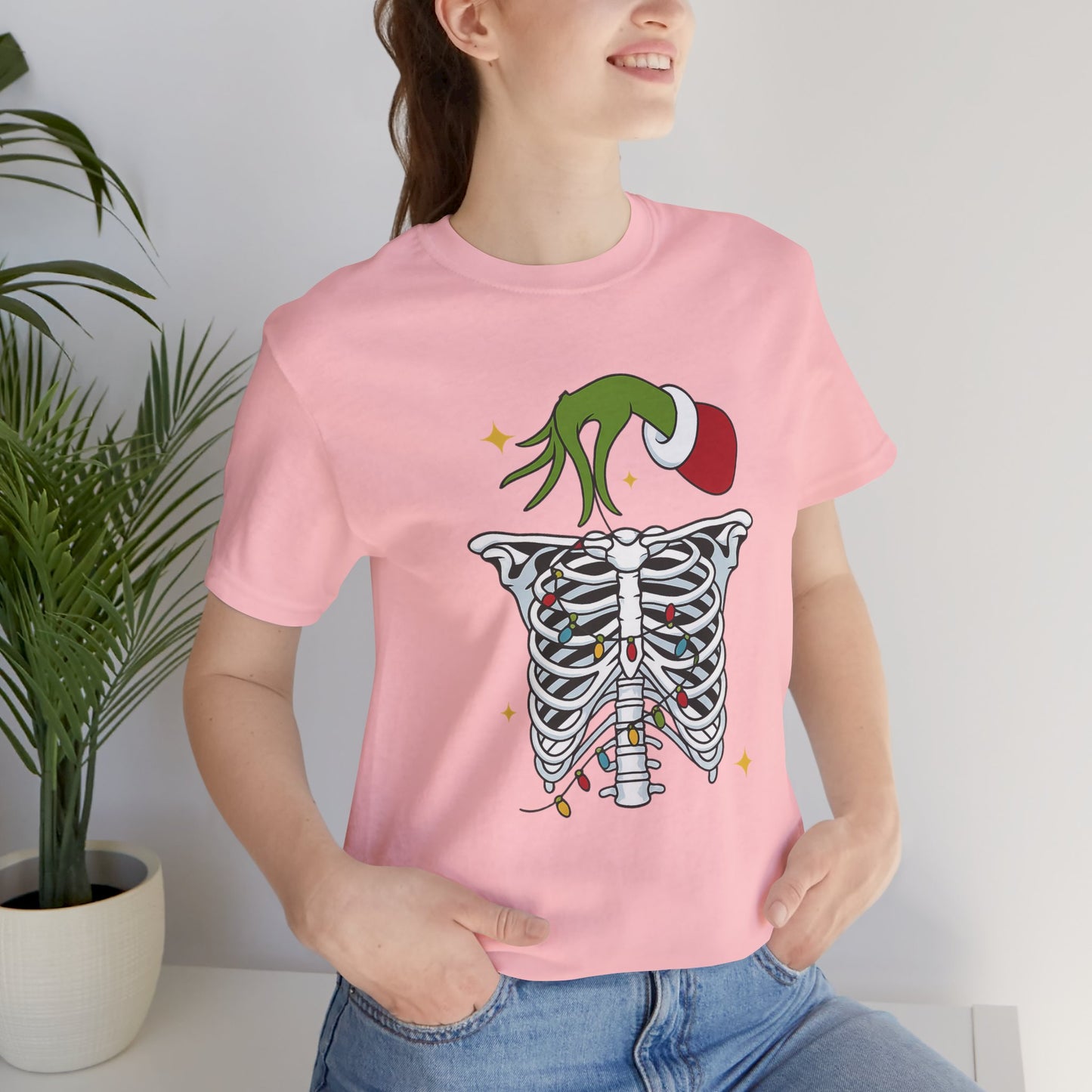 Grinch Holding Your Skeleton Ornaments - Christmas T-Shirt | Holiday | Roly Poly Print
