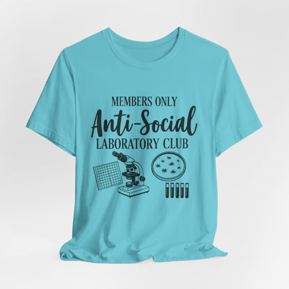 Anti-Social Laboratory Club  - Light Color Material T-Shirt | STEM | Roly Poly Print