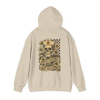 Sorta Ratched Sorta Nightingale with Daisies - Hoodie | Nurses and Healthcare | Roly Poly Print