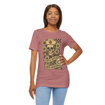 Sorta Ratched Sorta Nightingale with Daisies - T-Shirt | Nurses and Healthcare | Roly Poly Print