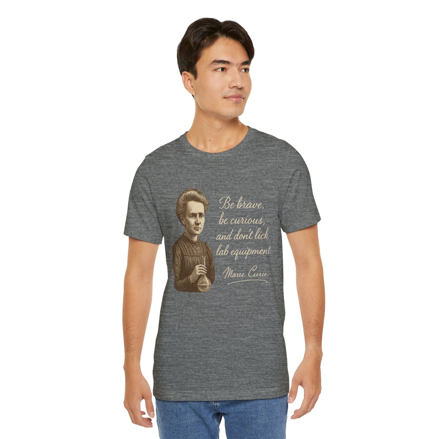 Don't Lick the Lab Equipment Madam Curie - Quote T-Shirt | Nursing and Healthcare | Roly Poly Print