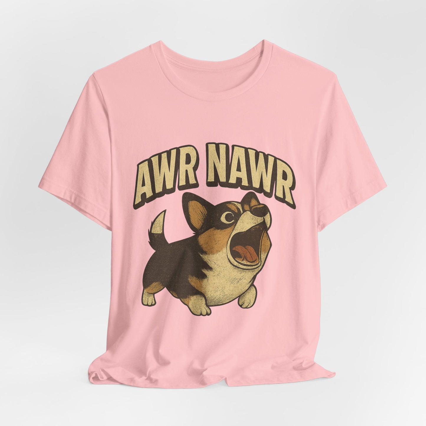 Awr Nawr Corgi T-Shirt — Cute Barking Dog Graphic Tee