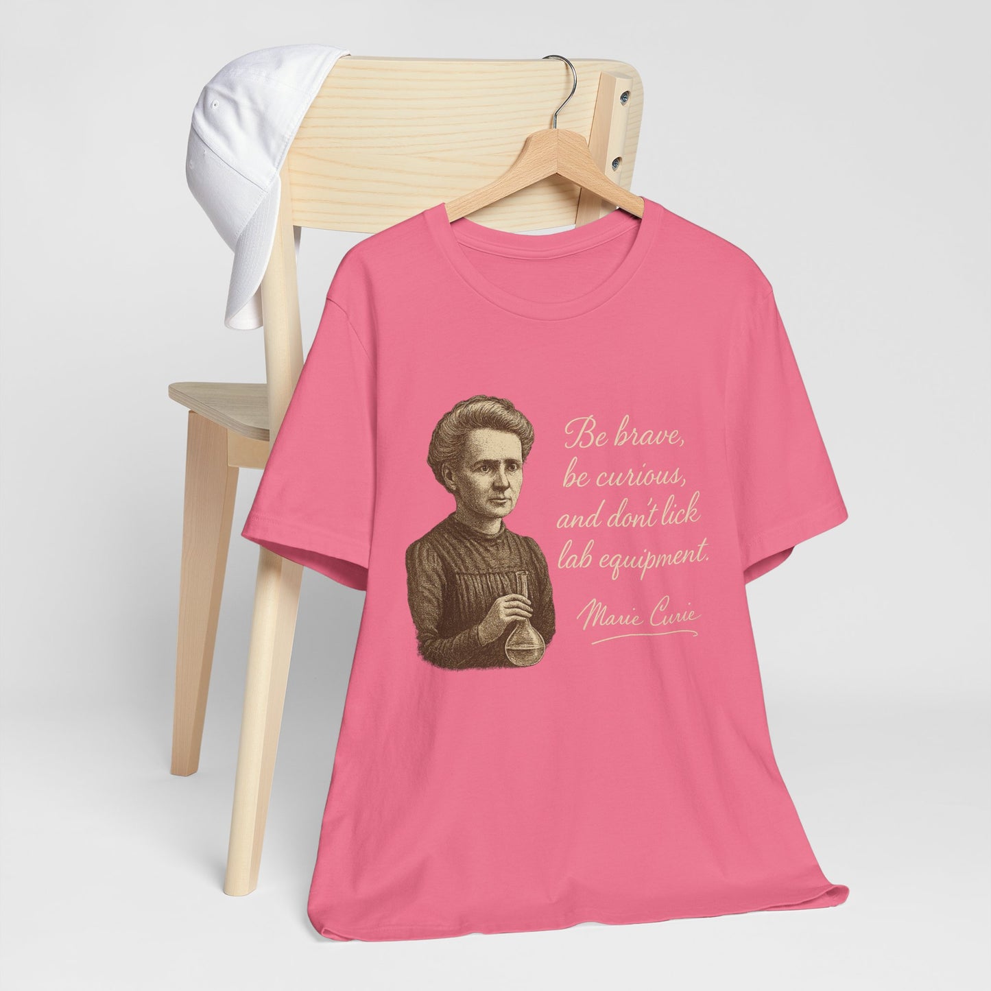 Don't Lick the Lab Equipment Madam Curie - Quote T-Shirt | Nursing and Healthcare | Roly Poly Print