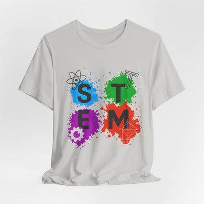STEM Paintball Splatters - Teacher T-Shirt | STEM | Roly Poly Print