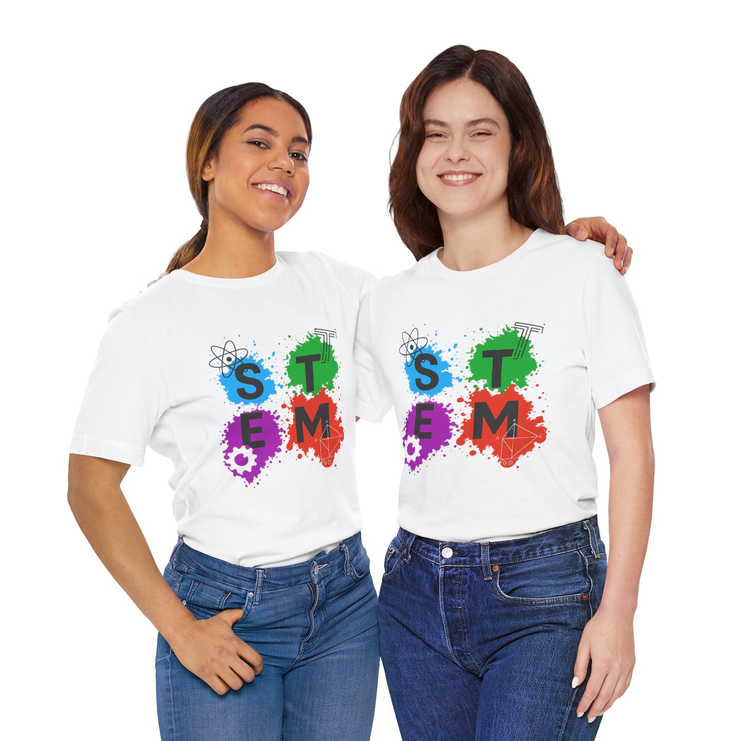 STEM Paintball Splatters - Teacher T-Shirt | STEM | Roly Poly Print