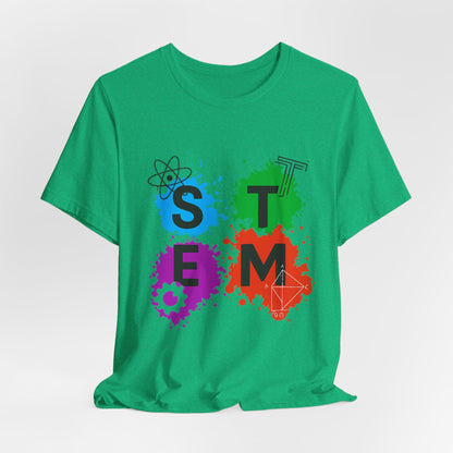 STEM Paintball Splatters - Teacher T-Shirt | STEM | Roly Poly Print