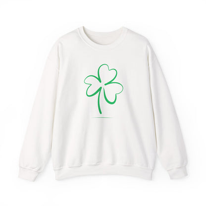 Minimalist Hand-Sketched Shamrock Outline - Sweatshirt | Holiday Spotlight | Roly Poly Print