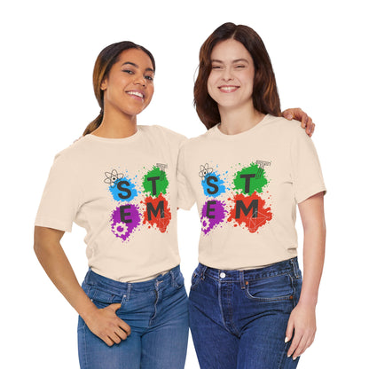 STEM Paintball Splatters - Teacher T-Shirt | STEM | Roly Poly Print
