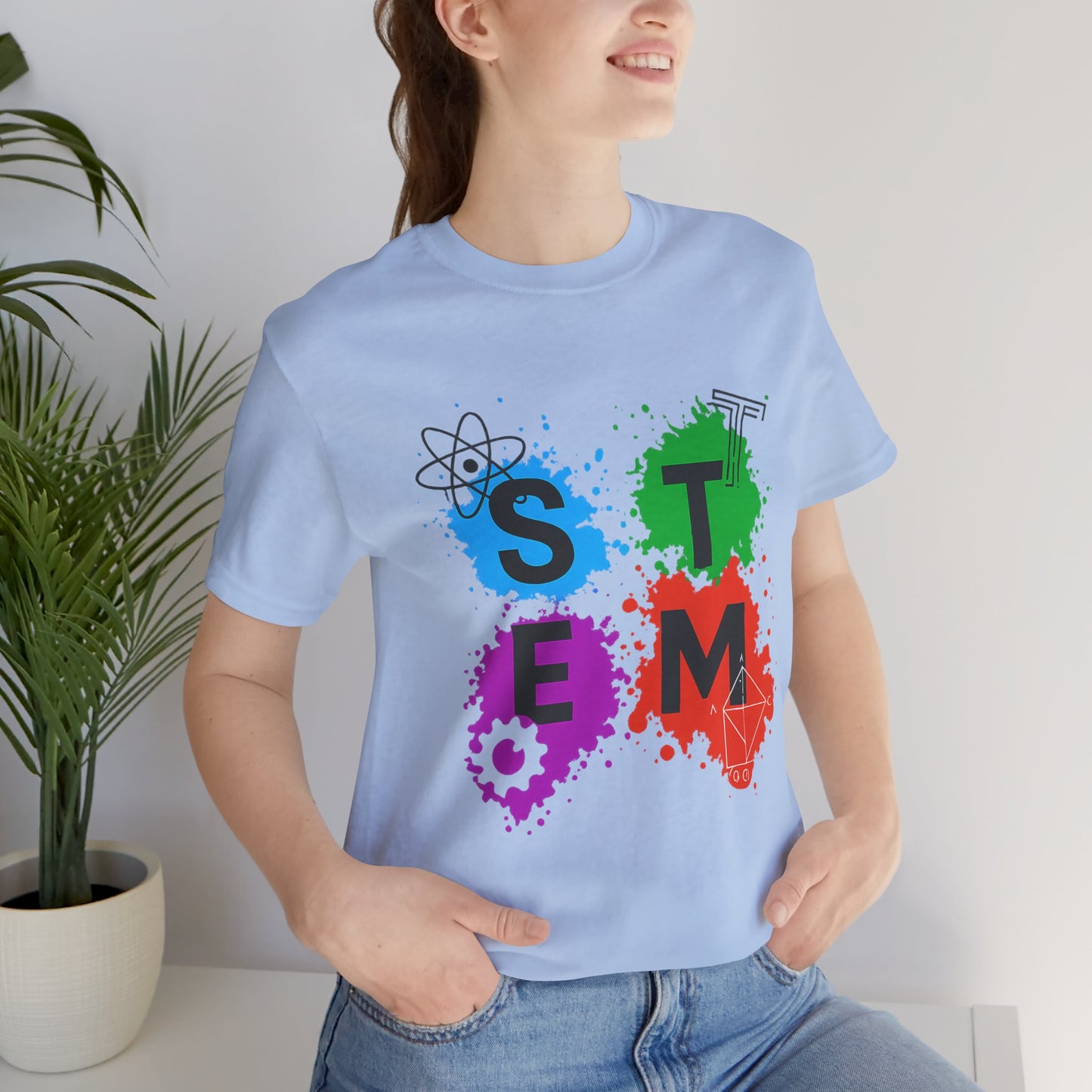 STEM Paintball Splatters - Teacher T-Shirt | STEM | Roly Poly Print