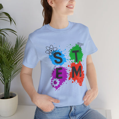 STEM Paintball Splatters - Teacher T-Shirt | STEM | Roly Poly Print