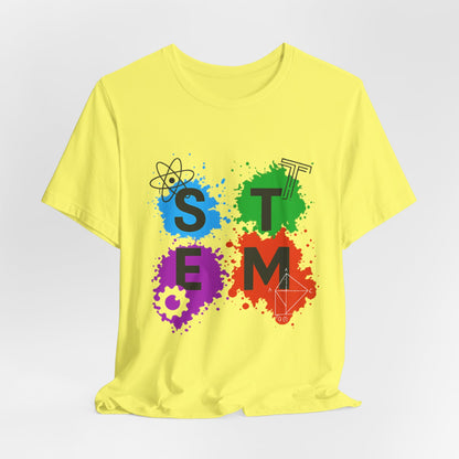 STEM Paintball Splatters - Teacher T-Shirt | STEM | Roly Poly Print