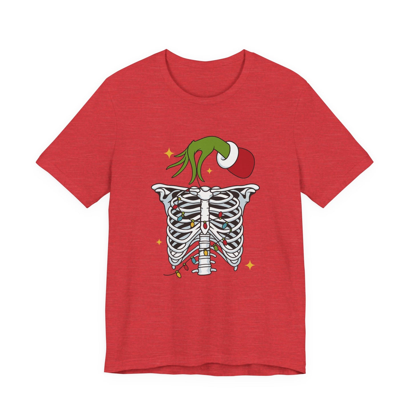 Grinch Holding Your Skeleton Ornaments - Christmas T-Shirt | Holiday | Roly Poly Print