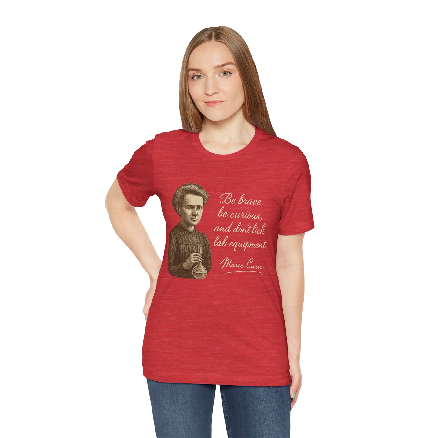 Don't Lick the Lab Equipment Madam Curie - Quote T-Shirt | Nursing and Healthcare | Roly Poly Print