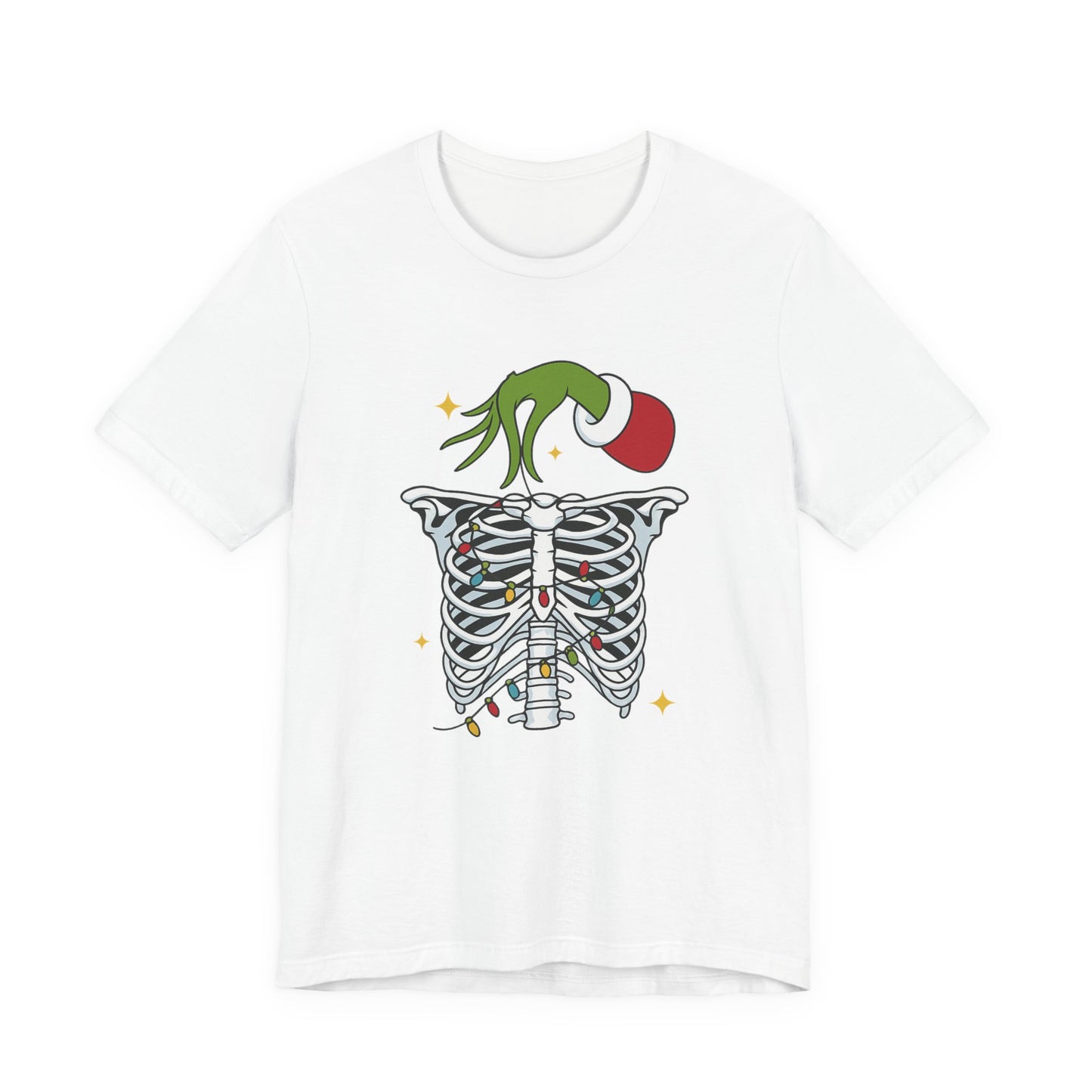 Grinch Holding Your Skeleton Ornaments - Christmas T-Shirt | Holiday | Roly Poly Print