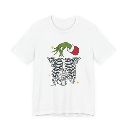 Grinch Holding Your Skeleton Ornaments - Christmas T-Shirt | Holiday | Roly Poly Print